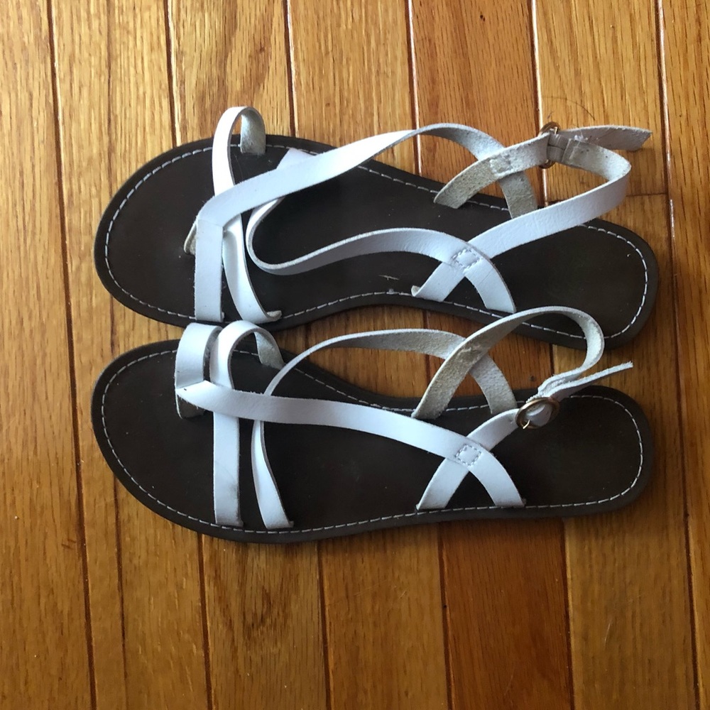White sandals